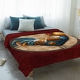thumbnail image 4 of Farm Rooster Blanket Soft Cozy Warm Throw Blanket for Couch, Plush Fuzzy Flannel Fleece Blankets for Sofa, Boho Farmhouse Animals Floral Pattern Bed Blankets Lightweight Gifts for Women, 50"x60", 4 of 9