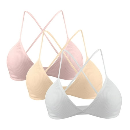

Hwmodou Women s Sports Bra Solid Color Deep V Underwear Up Wireless 3PC lette Push Style Cup Lingerie Soft Breathable Bras For Woman