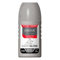 ABOVE Shiny Silver - 72 Hour Elements Antiperspirant Roll-On Deodorant for Men - Notes of Jasmine and Mint - Protects Against Sweat and Body Odor - Stain, Cruelty, and Alcohol Free - 1.7 oz