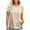 Beige, variant on Patlollav Tops for Womens Casual Print Round Neck Pullovers Short Sleeve Blouse T-Shirt