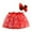 Red, variant on Girls Skirts Kids Snowflake Shell Print Layered Party Mesh Tulle Tutu Skirts Cartoon Ballet Skirts Hairclip Set Sweet Girl Basic Short Skirt Size 5-8 Years Purple