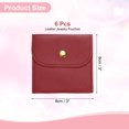 thumbnail image 2 of Uxcell 6 Pcs Mini Jewelry Pouch, 8 Inch PU Leather Small Jewelry Bags Soft Jewelry Package Gift Storage Bag Travel Jewelry Bag for Women Rings Necklace Bracelet, Burgundy, 2 of 7