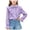 B#05-Purple, variant on Kids French-Style Blouse Full Front Button Placket Ruffle Detail & Lace Trim, Purple 15 Years