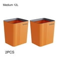 thumbnail image 2 of 2 Pcs Poubelle de Maison Bureau Chambre Portable Corbeille à Déchets Forme Carrée Grande Capacité Conteneur Bleu m, 2 of 10