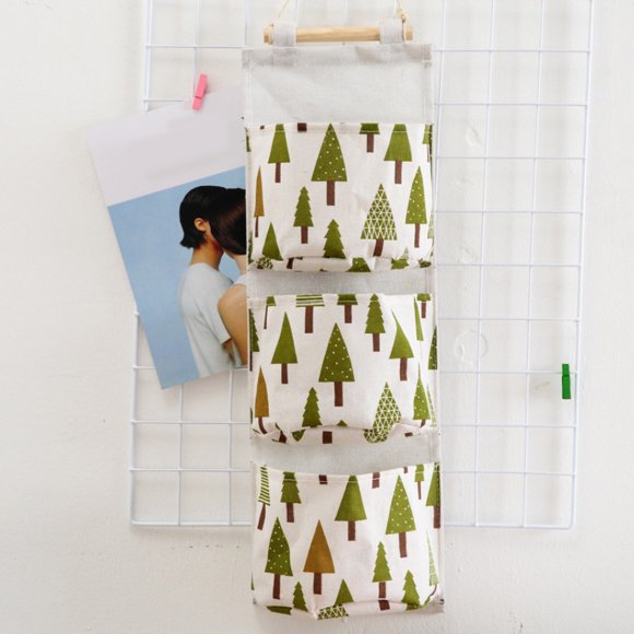 Xihbxyly Bolsa de Almacenamiento de Pared, Diseño de 3 Bolsillos, Solución de Almacenamiento Multicapa, Organización Que Ahorra Espacio, Ideal para Cocina y Baño, Ecológica, Tamaño 58,5 X 20,5 X 14 C