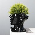 thumbnail image 1 of Portrait Statue Vase Planter Nordic Succulent Flower Pot Ceramic Indoor Desktop Plant Decoration with Drainage Hole,C, 1 of 5