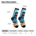 thumbnail image 2 of Vsdgher Colorful Underwater Shark Crew Socks for Men & Women, Breathable Casual Athletic Ankle Socks, 2 of 6