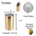 thumbnail image 3 of Evideco French Home Goods Golden Gold Tumbler Only ABS Plastic Bathroom Tumblers, 3 of 7