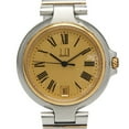 thumbnail image 1 of Pre-Owned Dunhill Millennium Quartz Watch, Gold Dial, Stainless Steel, Plated, Men's (Fair), 1 of 7