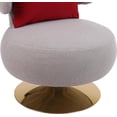 thumbnail image 5 of 360°Swivel Accent Chair Armchair, Round Barrel Chair in Fabric with Gold Base, Soft Plump Pillow for Living Room Bedroom, 5 of 6