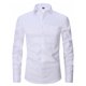 thumbnail image 2 of pstuiky camisas de manga larga para hombre, Camisa de negocios tipo cárdigan con cuello vuelto liso a la moda para hombre tops de invierno para hombre m, 2 of 3