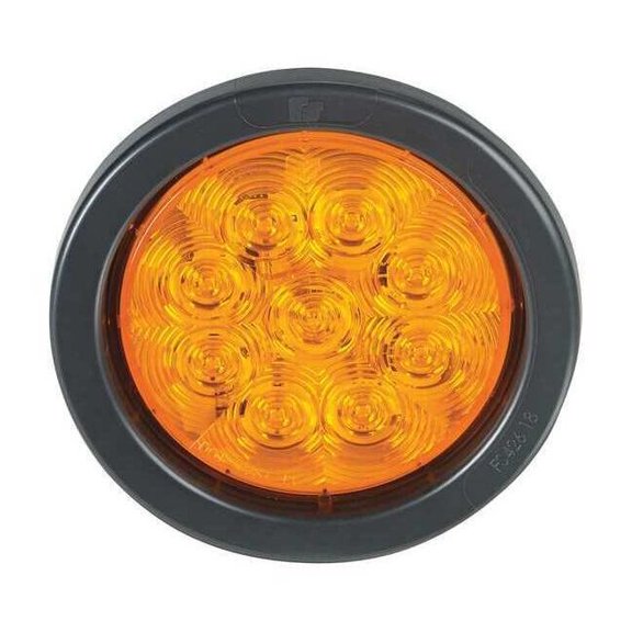 Federal Signal Flashing LED Light,LED,Amber,4-5/16 in L 607123-02SB