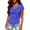 Blue #010, variant on Women's Cowl Neck Top Short Sleeve Casual Loose Top Spring Summer Fashion Solid Color Pullover Tshirt