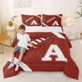 thumbnail image 2 of Erosebridal Sport Rugby Letter Monogrammed A Full Size Comforter Sets 3 Pieces for Teens,Football Gamer Bedding Sets for Boys Girls,Black Reversible,Super Cozy Room Decor, 2 of 6
