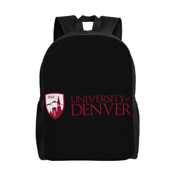 Mochila para portátil con el logotipo de la Universidad de Denver, bolso de viaje informal para la universidad, mochila negra para el trabajo y los negocios, regalo para hombres y mujeres