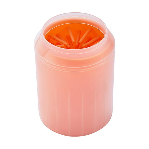 KIHOUT Cleaner Tool, Dog Paw Cleaner for Small Dogs , Dog Paw Washer, Paw Buddy Muddy Paw Cleaner, Pet Foot Cleaner (Small, Orange)