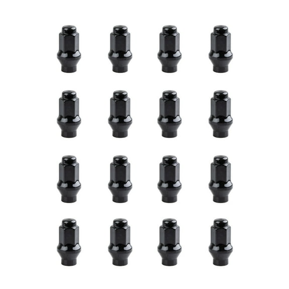 Extended Shaft Tapered Lug Nut (16 Pack) 10mm x 1.25mm Thread Pitch w/14mm Head Black for Kawasaki PRAIRIE 700 4x4 2004-2006