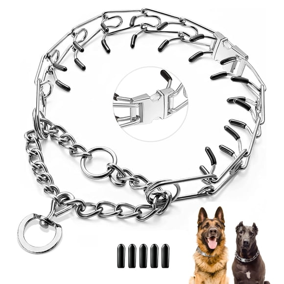 Collar con forma de púas para perro Monlida, ajustable, de metal, cierre rápido