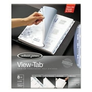 Wilson Jones View-Tab Transparent Index Dividers, 8-Tab, Rectangle, Letter, Clear -WLJ55068