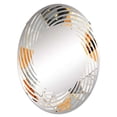 thumbnail image 2 of Designart "Marbled Escape in Gold Industrial Chic" Marble Spiral Round Wall Mirror - Oval Printed Decorative Mirror - Multiple Color Options, 2 of 5