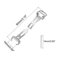 thumbnail image 3 of Folding Watch Clasp Push Button for 14mm Leather Watchband Strap with Link Pins, Silver Tone, 3 of 5