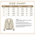 thumbnail image 5 of Chouyatou Women's Open Front Stars Embroideried Cable Knit Cardigans Button Down Sweater Outwear, 5 of 5