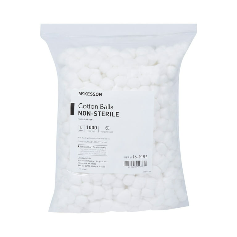 Medline Sterile Cotton Balls Large Pack Of 5 Case Of 25 Packs