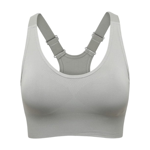 Brasieres de Mujer Sujetador Deportivo de Talla Grande para Mujer, con Tirantes Ajustables En La Parte Delantera, sin Aros, para Entrenamiento, Yoga, Running y Atletismo. Grande