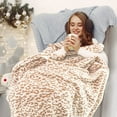 thumbnail image 6 of Fleece Blanket Ukeler Leopard Throw Blanket 50'''' 480 Gsm Double Blankets and Throws for Bed Sofa Travel and Camping Cozy Plush Blanket Print Blank, 6 of 9