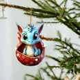 thumbnail image 3 of Christmas Dragon Christmas Ornaments for Christmas Tree,Acrylic Dragon Figurines Christmas Tree Decorations, 3 of 6