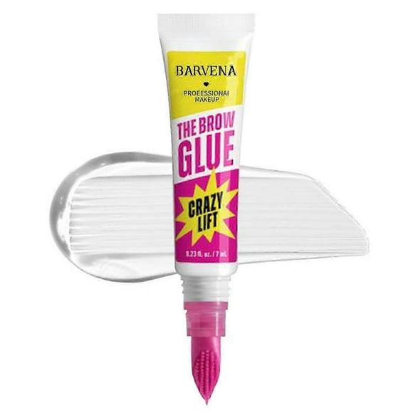 The Brow Glue Crazy Lift, Brow Lamination Gel with 16HR Strong Hold & Built-In Styling Comb - Clear Eyebrow Gel 7ML Waterproog & Sweatproof
