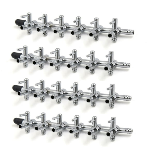 REGALWOVEN 4Pcs Stainless Steel 6 Way Air Flow Branch Outlet Control Valve for Aquarium