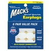 2 Pack - Macks Pillow Soft Silicone Earplugs Value Pack, 6 Count Each