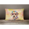 thumbnail image 3 of Airedale Terrier Hippie Dawg Fabric Decorative Pillow 12 in x 16 in, 3 of 4