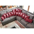 thumbnail image 4 of 16.5" Red and Black Buffalo Plaid B Square Throw Pillow, 4 of 5