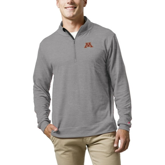 Men's League Collegiate Wear  Gray Minnesota Golden Gophers  All Day Quarter-Zip Pullover Top