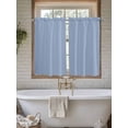 thumbnail image 7 of Kitchen Curtains 54 Inches length, Pure Light Blue Window Treatment Curtain Drapes, Simple Solid Color Decorative Window Curtains for Bedroom Cafe, 52"x54", 2 Panels, 7 of 7
