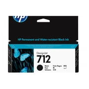 HP 712 38-ml Black DesignJet Ink Cartridge, 3ED70A