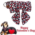 thumbnail image 3 of Collar para perro de estilo único con patas para el Día de San Valentín, negro y rojo, 3 of 6