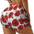 thumbnail image 2 of Kdxio Hand Drawn Tomatoes Print Workout Shorts for Women Seamless Soft Smooth Gym Yoga Scrunch Active Shorts, 2 of 9