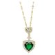 thumbnail image 5 of Regalo del Día de la Madre Conjunto de Corazón Rosa Pendientes de Collar de Circón Verde para Mamá, Regalo de Cumpleaños para Abuela Novia Esposa, Collar de Corazón de Temperamento Simple Aniversario ER, 5 of 5