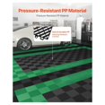 thumbnail image 2 of Interlocking Drainage Mat 12'x12' - 12 Pcs Modular Garage Floor Tile, Heavy Duty PP Material, Non-Slip Drainage Mats for Garage, Kitchen, Garden, Outdoor - Black, 2 of 7
