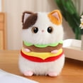 thumbnail image 4 of Fun Burger Cat Stuffed Animal- 9.1''Cute&Soft Kitten Plush Toy Pillow Decor Birthday Gift for Family, 4 of 5