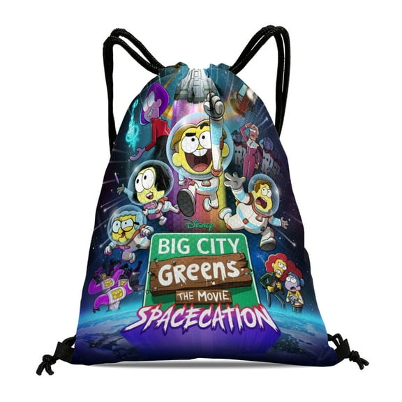 Big City Greens-theme Drawstring Backpack Sports Gym Bag Water Resistant String Bag Cinch Bag，12‘’X16‘’（30X40cm）