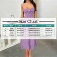 thumbnail image 3 of Amvlyk Summer Dresses for Women Solid Color Tea Length Camisole Casual Dress Spaghetti Strap Pleated Vacation Dress Flowy Tie Dresses for Going Out Beach Date Vacation, 3 of 7