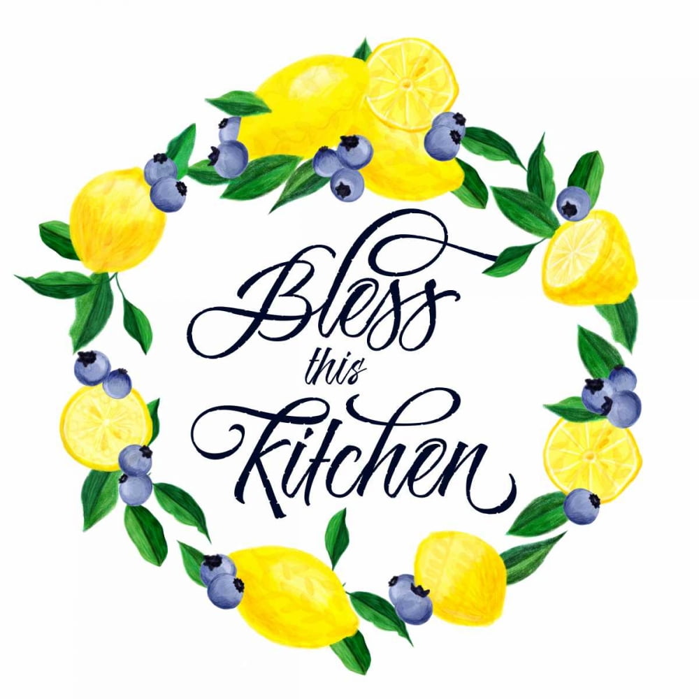 Lemon Blueberry Kitchen sign I Poster Print by Noonday Design Walmart