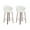 Cream - velvet, variant on Dayalane Modern Bar Stool Set of 2, 26" Counter Height Bar Stool with Barrel Back, Sherpa Upholstered Kitchen Island Chair with Wood Frame and Footrest for Restaurant Pub Dining Room Cafe, White