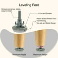 thumbnail image 4 of M6x0.79"x1.18" Screw on Furniture Glide Leveling Feet w T-nut 16pcs, 4 of 8