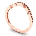 thumbnail image 2 of 0.21 ct Brilliant Round Cut Natural Garnet 18K Rose Gold Stackable Band SZ 4.5, 2 of 6