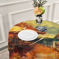 thumbnail image 6 of YAZAOO Round Tablecloth Paris Street Evening Scene Pattern Tableclothes, 6 of 8